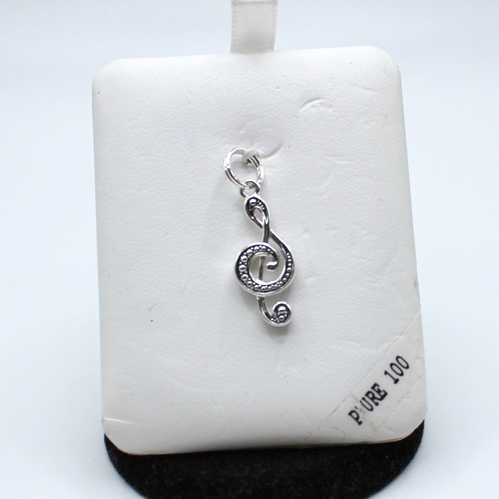 Sterling Silver Musical Note .925 Charm Pendant